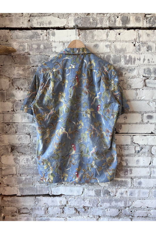 “Parrot” Palm Mc Shirt - Blue - DUNE + SALT
