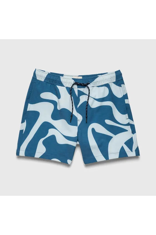 Jimmy 6.5" Swirl Volley - Blue - DUNE + SALT