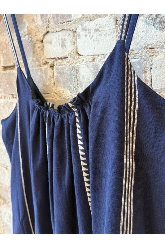 Zina Swing Dress - Nunu Navy - DUNE + SALT