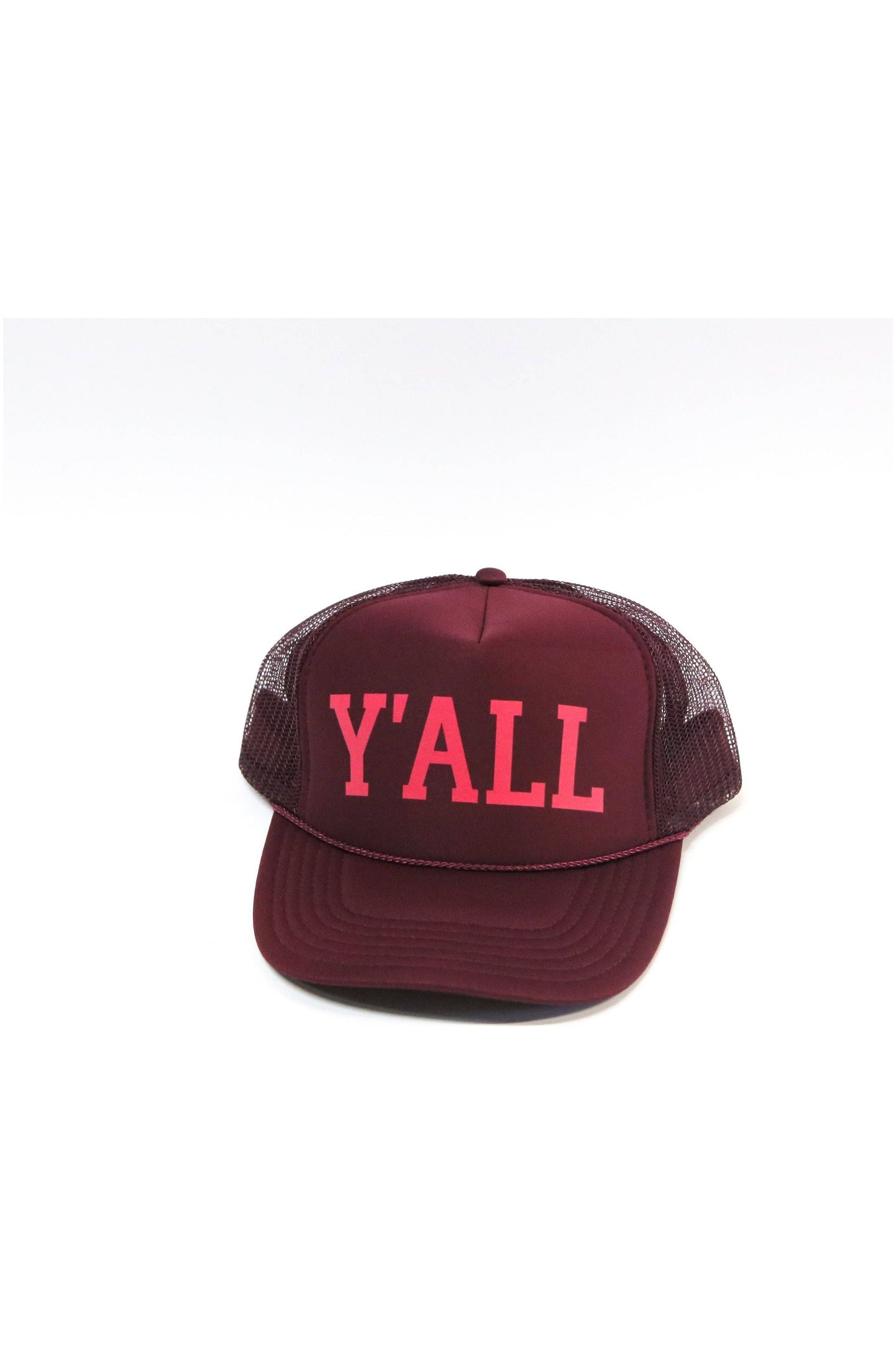 Y’all Trucker Hat - Maroon/Hot Pink - DUNE + SALT