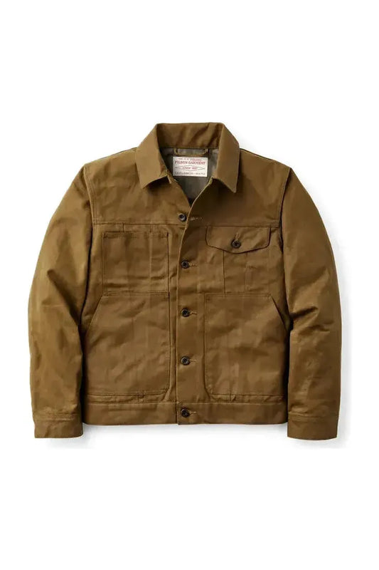 Tin Cloth Short Lined Cruiser Jacket - Dark Tan - DUNE + SALT
