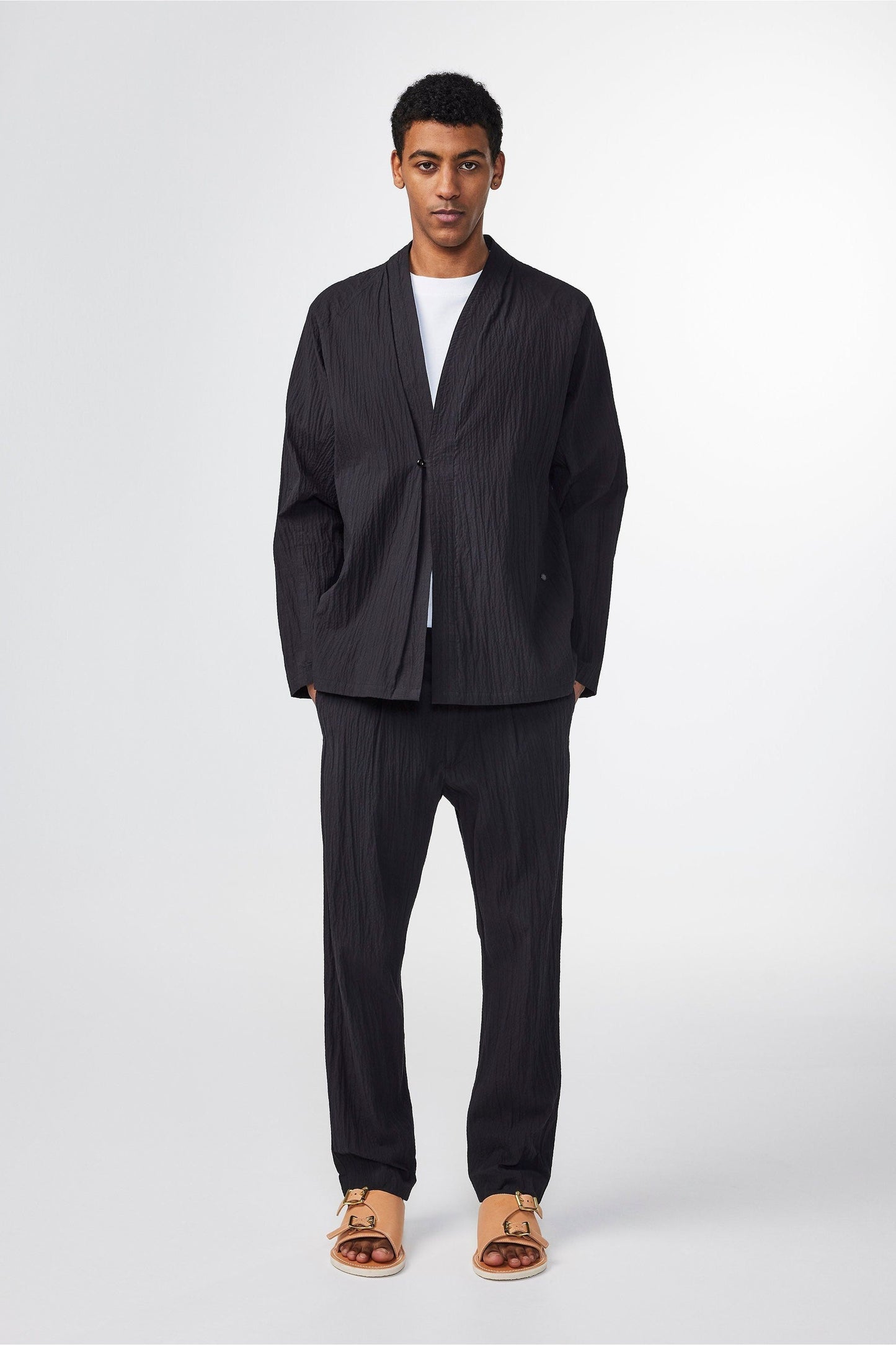 Bill Seersucker Trouser - Black - DUNE + SALT
