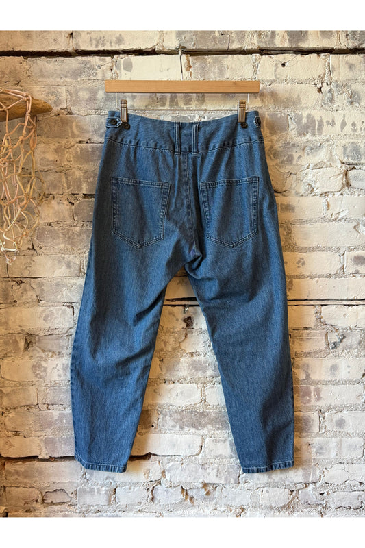Tapered Denim Pant - Faded Blue - DUNE + SALT