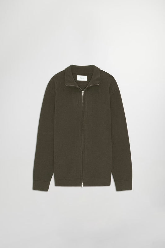 Danny Full Zip Sweater - Dark Army - DUNE + SALT
