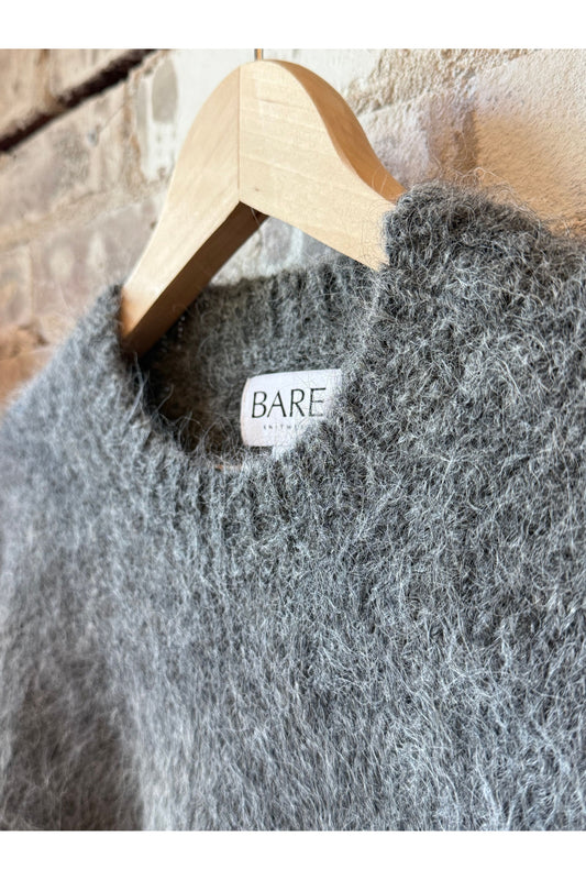 Suri Alpaca Crewneck - Stone - DUNE + SALT