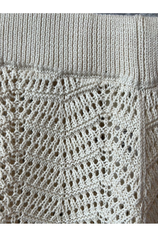 Marli Crochet Knit Short - Ecru - DUNE + SALT