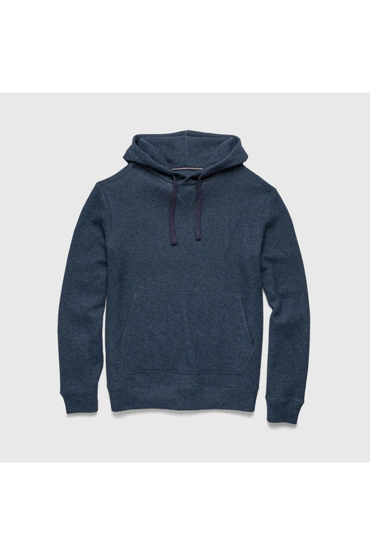 Justin Sweater Fleece Hoodie - Navy Heather - DUNE + SALT