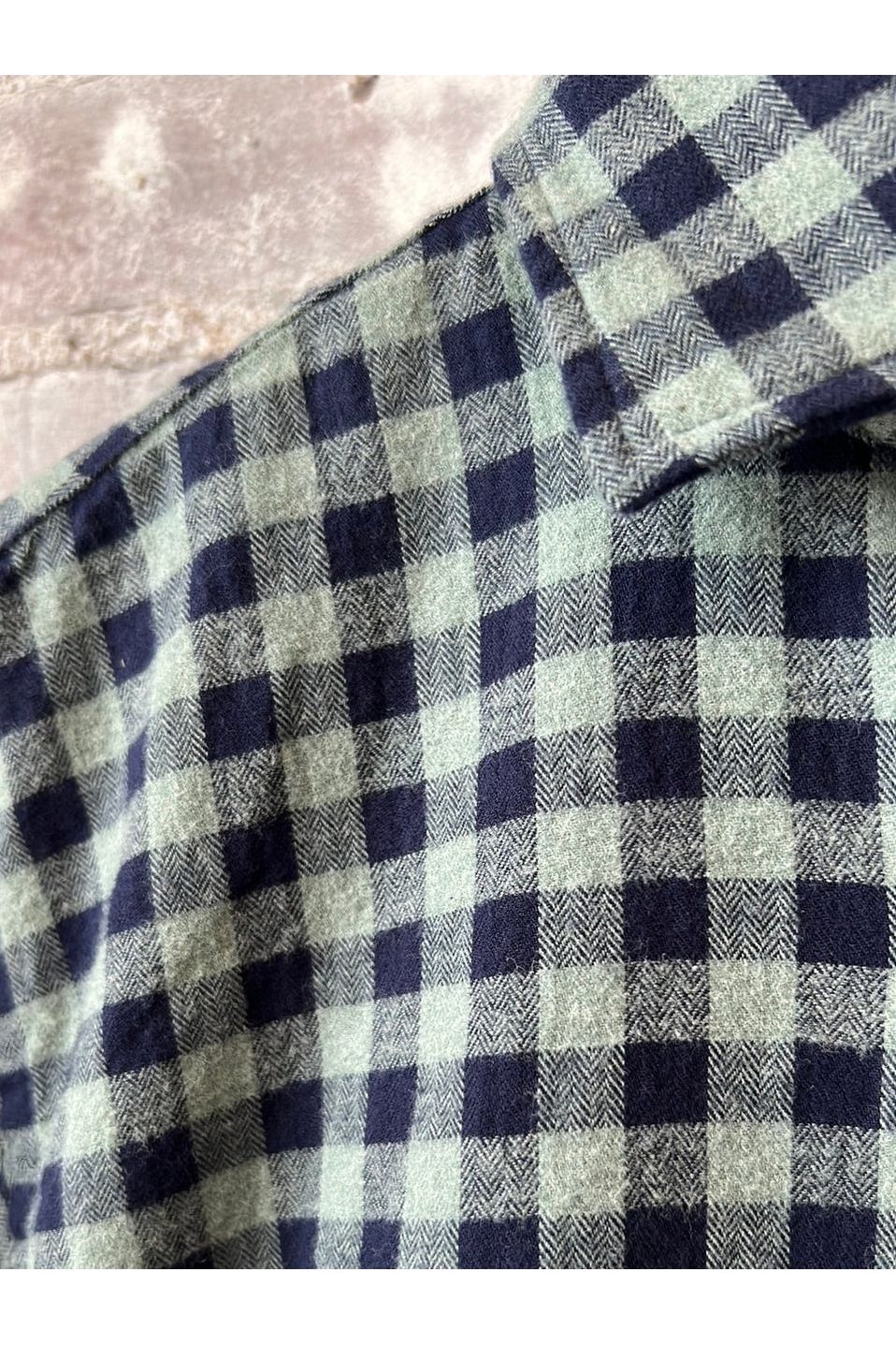 Paul Large Gingham Flannel - Mint/Navy - DUNE + SALT