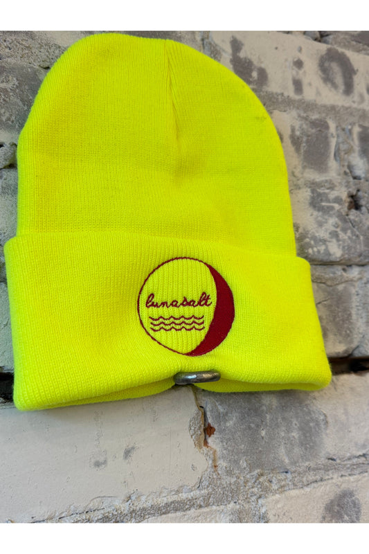 LunaSalt Branded Beanie - Neon Yellow