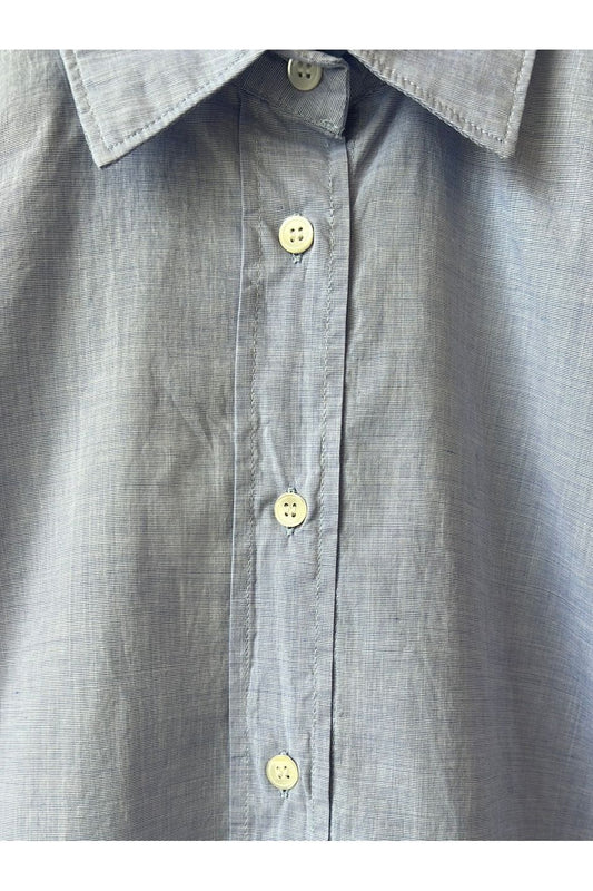 Coraz End-on-End Cotton Voile Shirt - Blue - DUNE + SALT