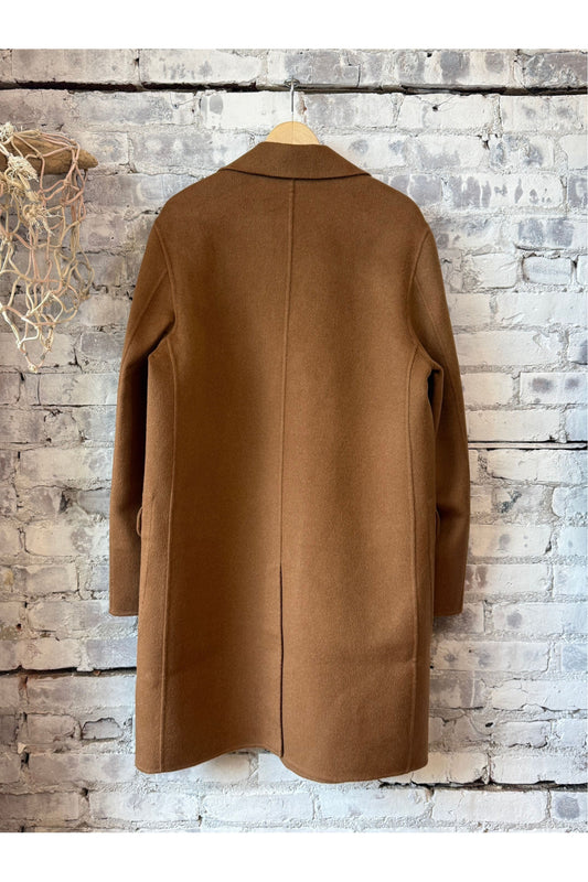 Double Faced Wool Car Coat - Camel - DUNE + SALT