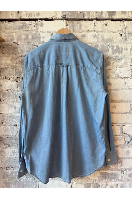 Colby Denim Shirt - Bleach Indigo - DUNE + SALT