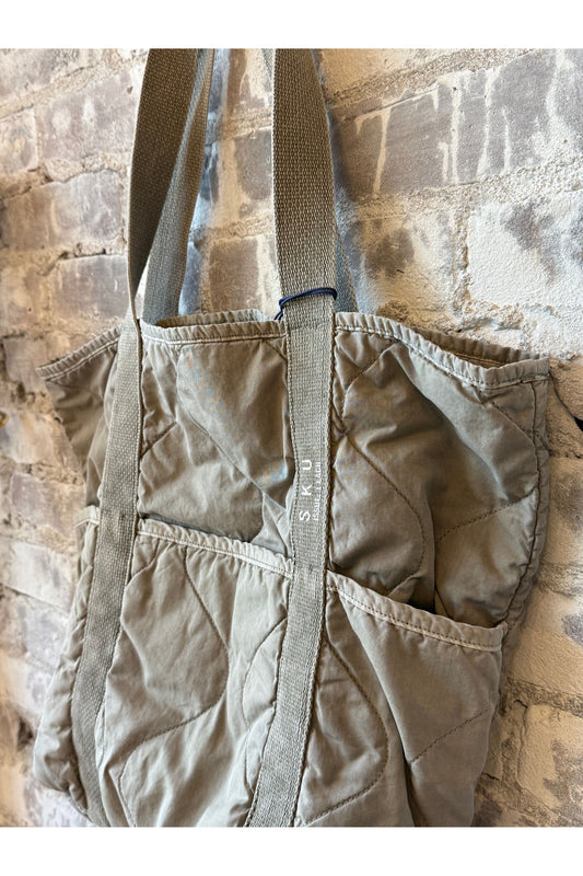 Quilted Tote Bag - Khaki - DUNE + SALT