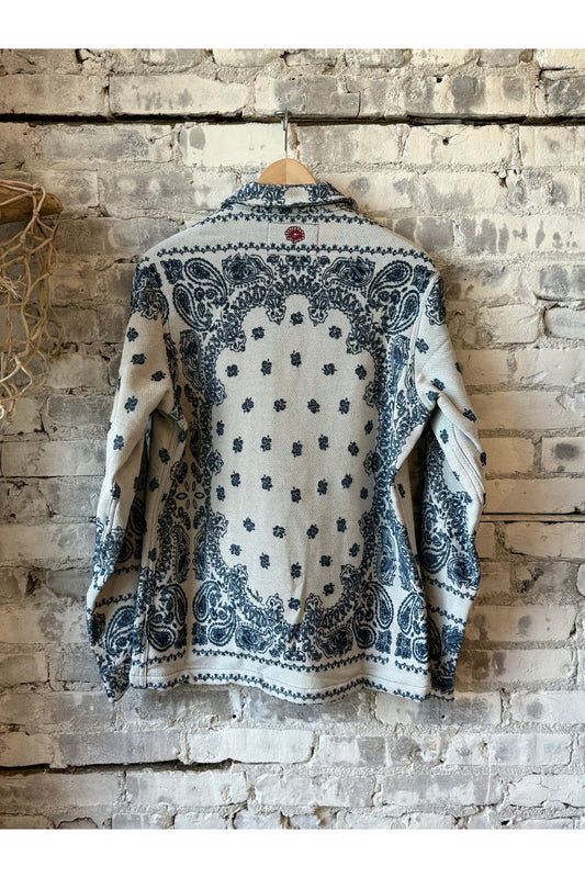 The Paisley Blanket Shirt Jacket - Indigo - DUNE + SALT
