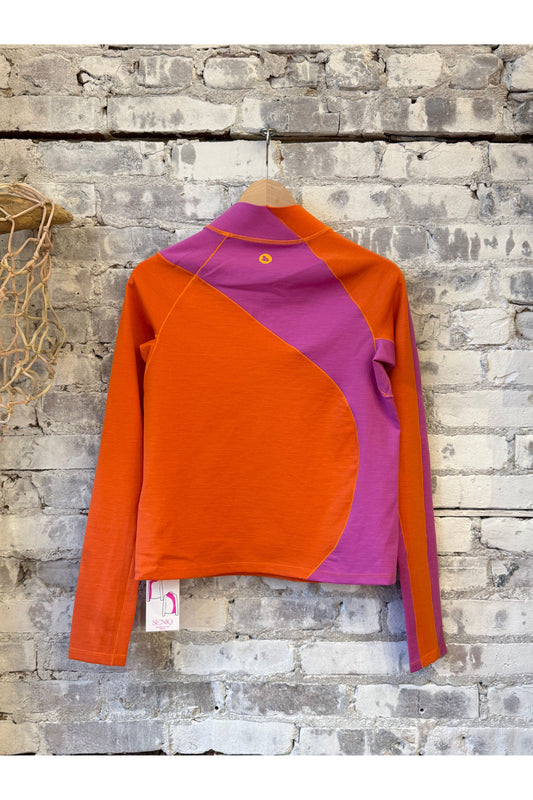 Wool Sculpt Merino Mock Neck - Spicy