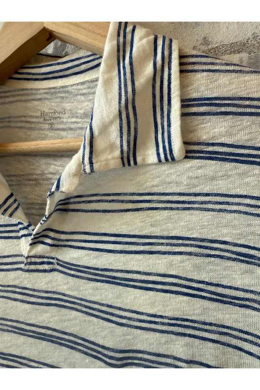 Knitted Polo - Riviera/Ecru - DUNE + SALT