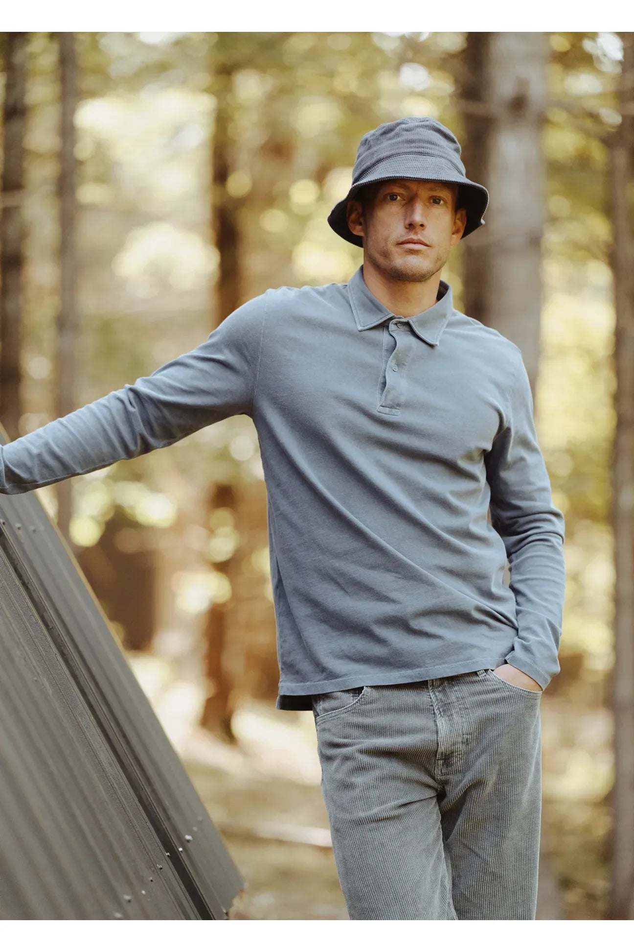 L/S Organic Recycled Polo - Salt - DUNE + SALT