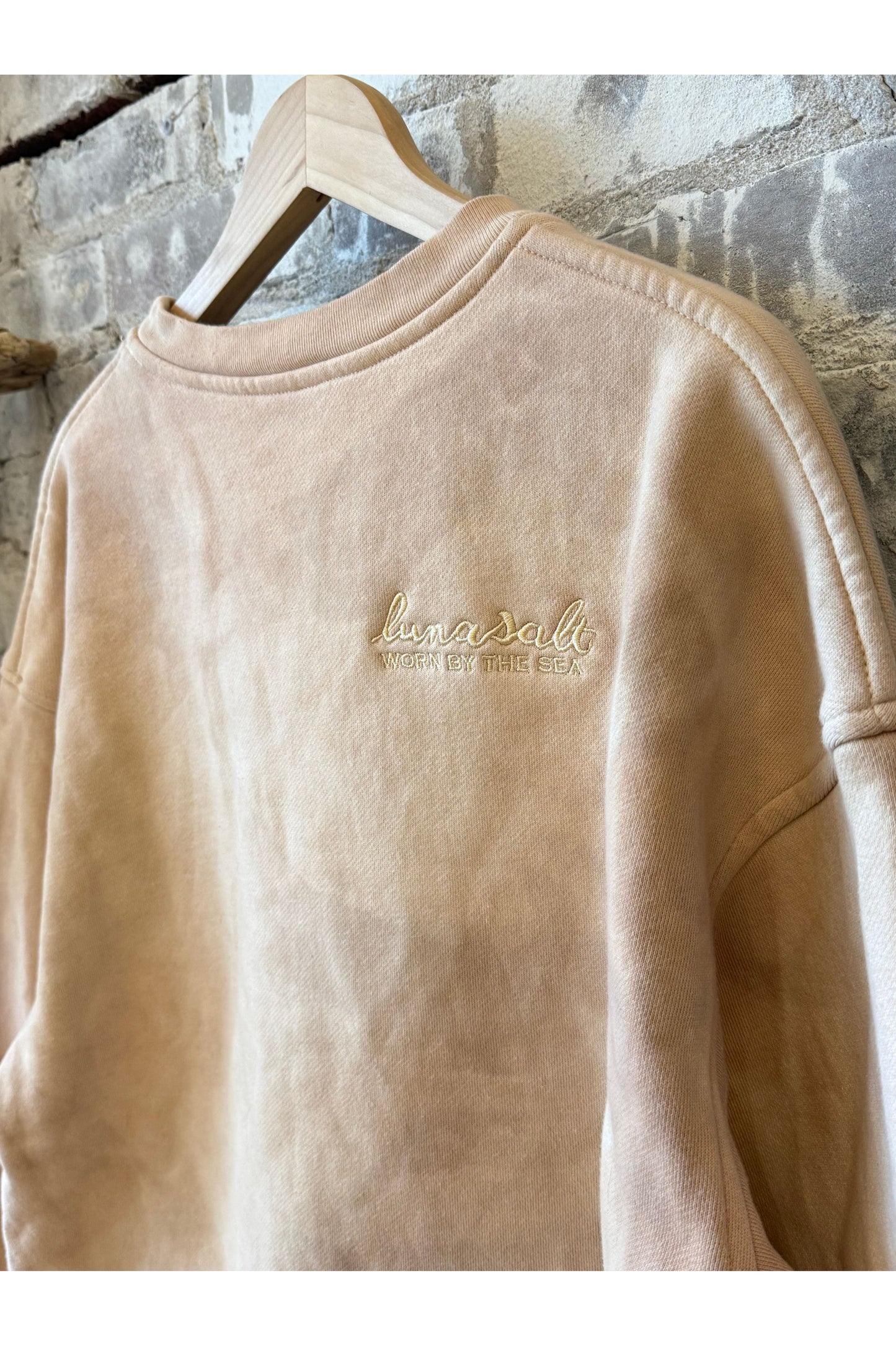 Lunasalt Sea-Washed Crewneck - Blush Pink