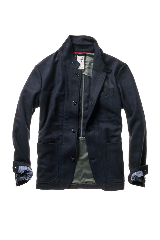 Heritage Trap Blazer - Dark Navy Whipcord - DUNE + SALT