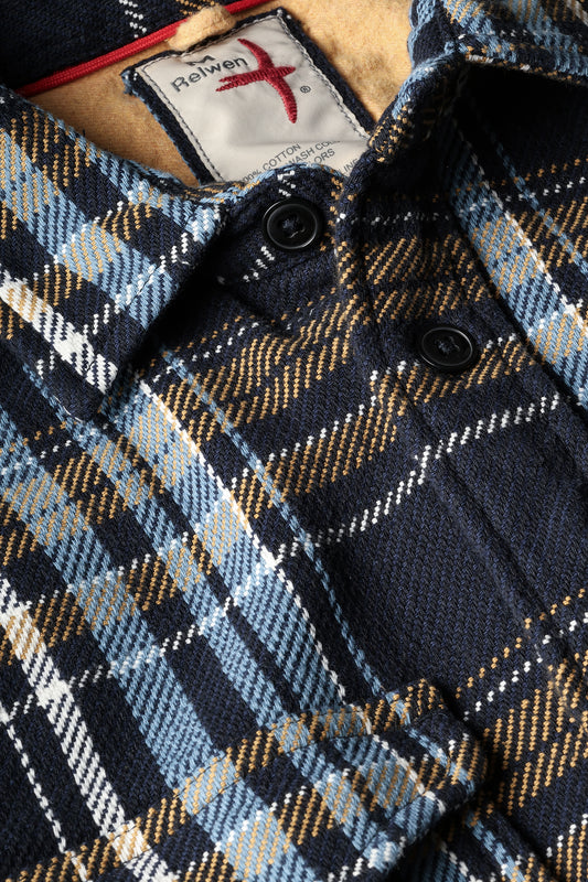 Mountain Flannel - Navy Multi Plaid
