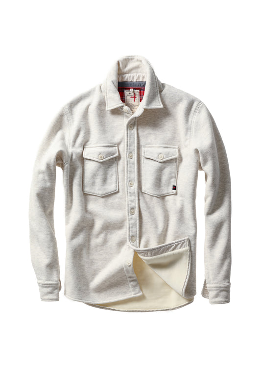 Pique Fleece Workshirt - Chalk Heather