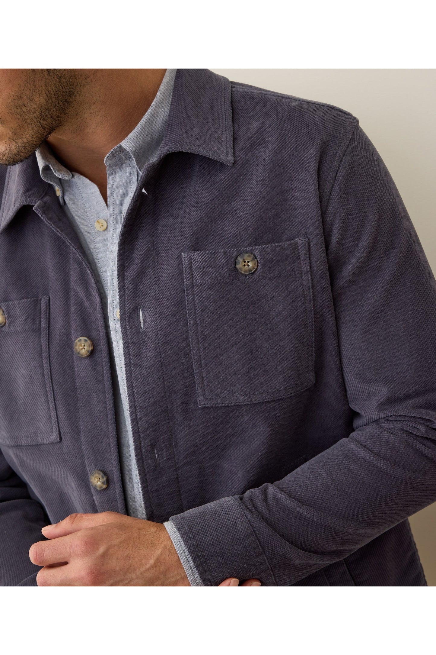 Max Moleskin Overshirt - Mood Indigo - DUNE + SALT