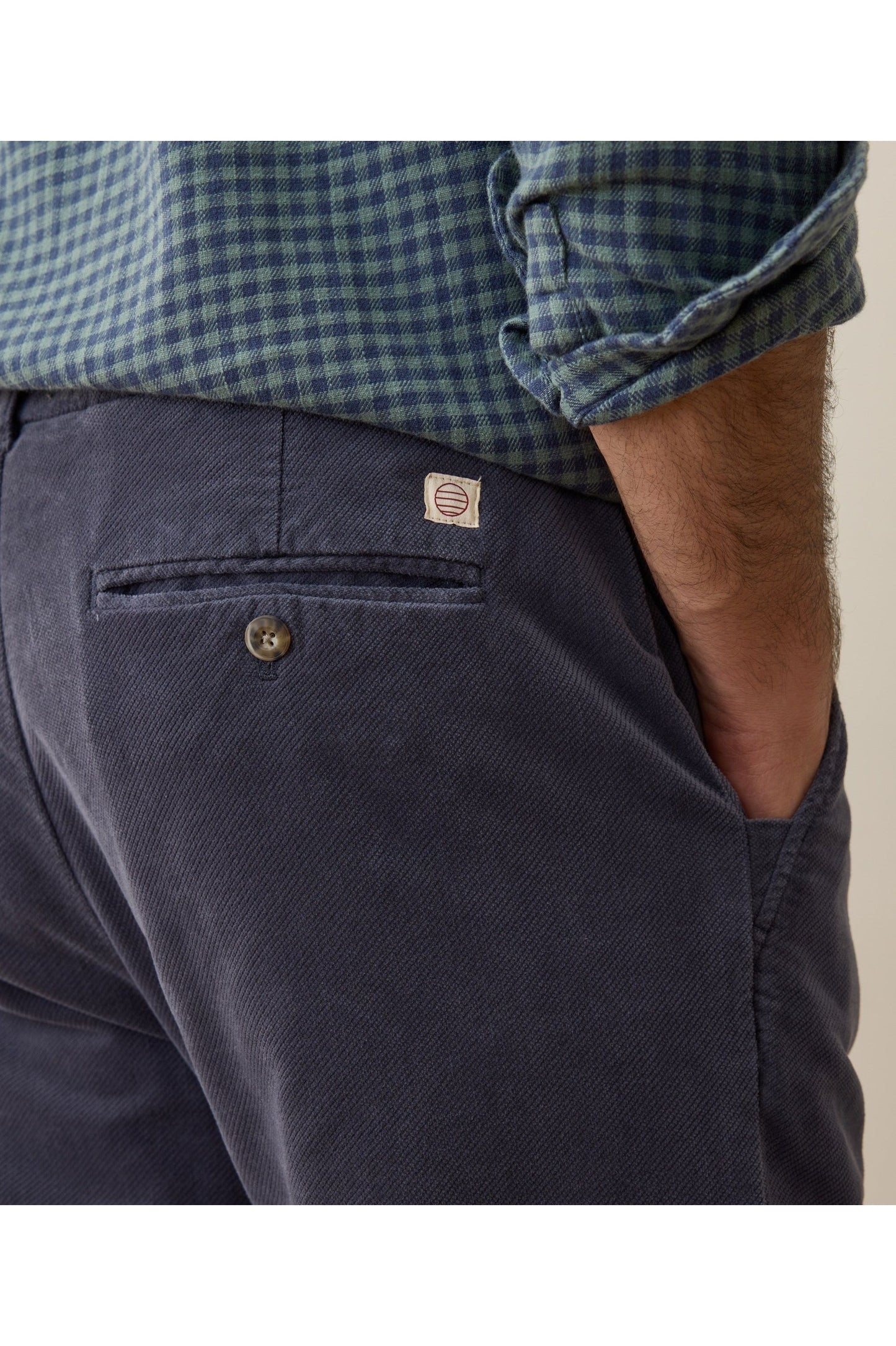 Saturday Slim-Straight Moleskin Chino - Mood Indigo - DUNE + SALT