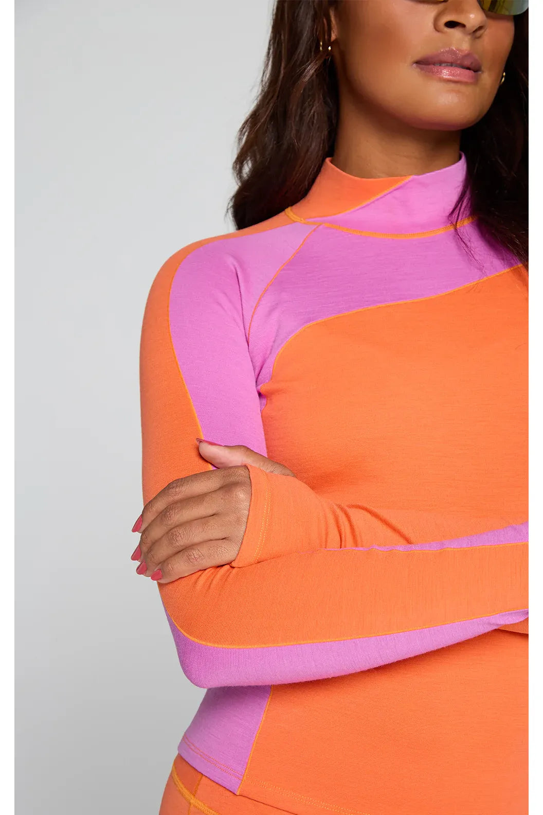 Wool Sculpt Merino Mock Neck - Spicy