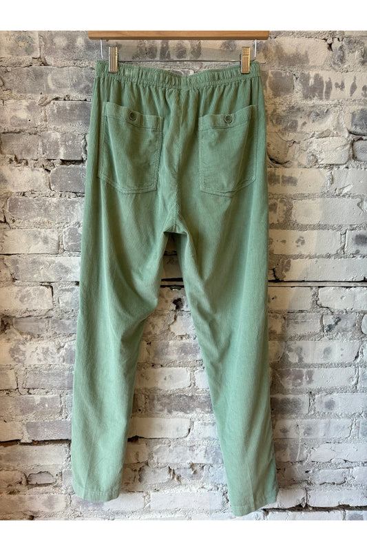 Corduroy Philemon Trouser - Jade - DUNE + SALT