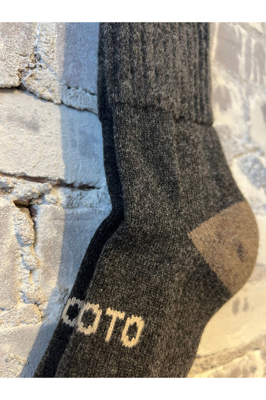 Merino Lambswool High Socks - Charcoal - DUNE + SALT