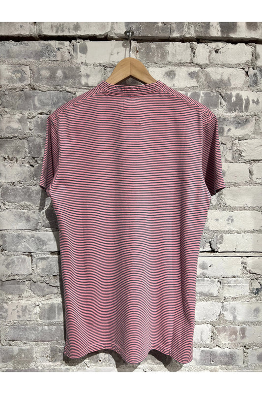 Ringspun Pocket Tee - Pink/Green Stripe - DUNE + SALT