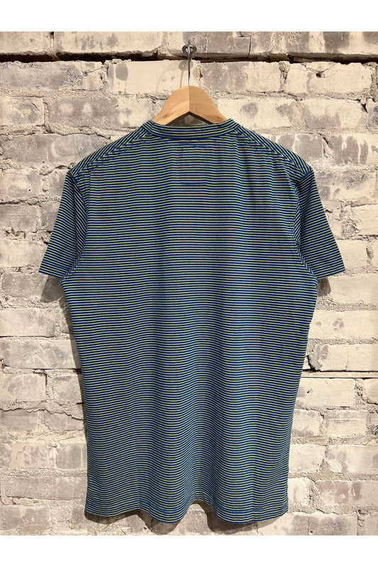 Ringspun Pocket Tee - Royal/Yellow Stripe - DUNE + SALT