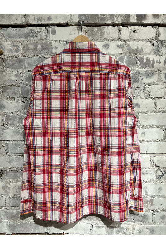 Seersucker Popover - Red Multi Plaid - DUNE + SALT