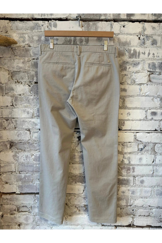 Clifton True Cotton Twill Slim Pant - Mud Grey - DUNE + SALT