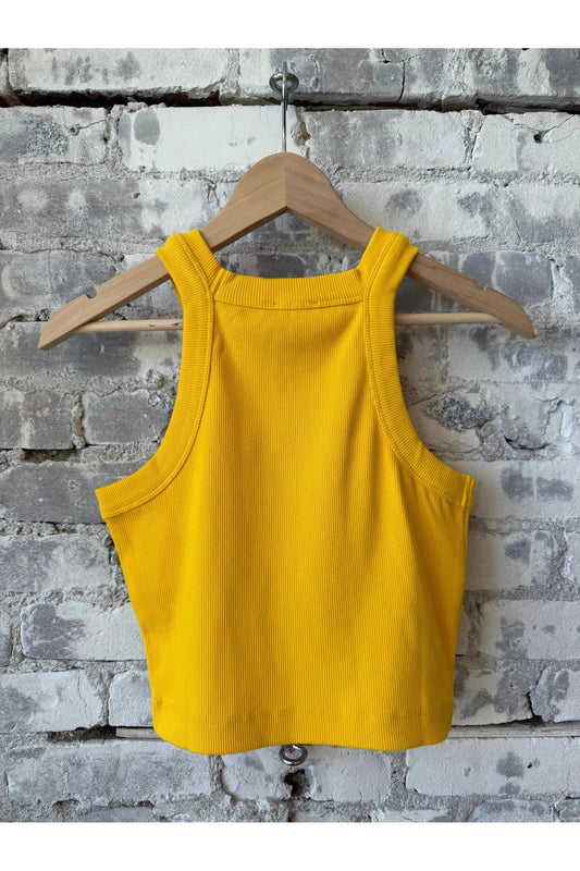Cropped Racer Top - Mango Yellow - DUNE + SALT
