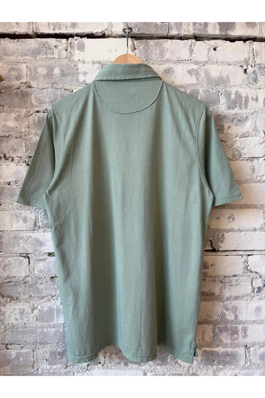 SS Cotton Jersey Polo - Faded Green - DUNE + SALT