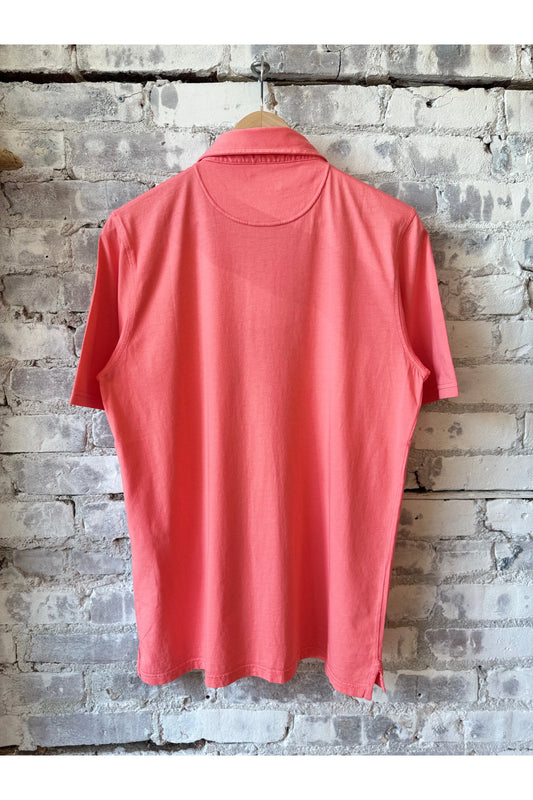 SS Cotton Jersey Polo - Faded Coral - DUNE + SALT