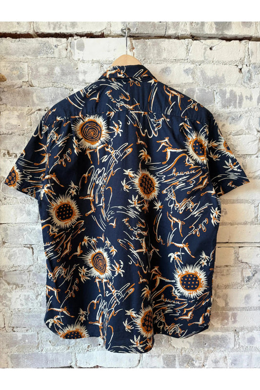 Dean Double Pocket SS Shirt - Aloha Navy - DUNE + SALT