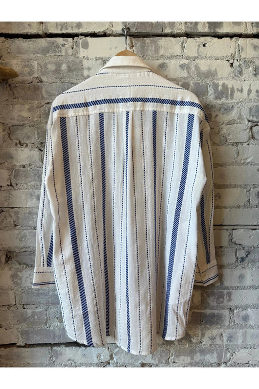 Mariam Shirt Dress - Tiki Azure - DUNE + SALT