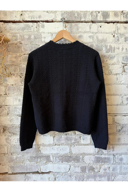 Annalise Sweater In Wool - Navy - DUNE + SALT