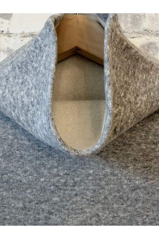 Cotton Tencel Brushed LS Turtleneck - Heather Charcoal - DUNE + SALT