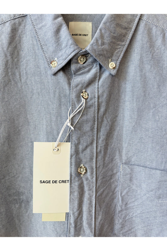 Heavy Oxford Short Point Collar Shirt - Navy - DUNE + SALT