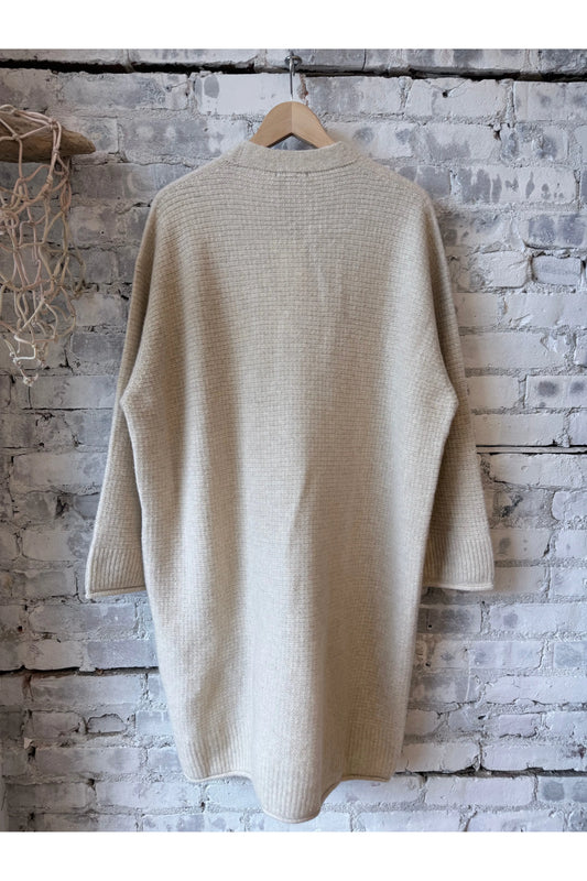 Cashmere/Wool Cardigan Coat - Ivory - DUNE + SALT