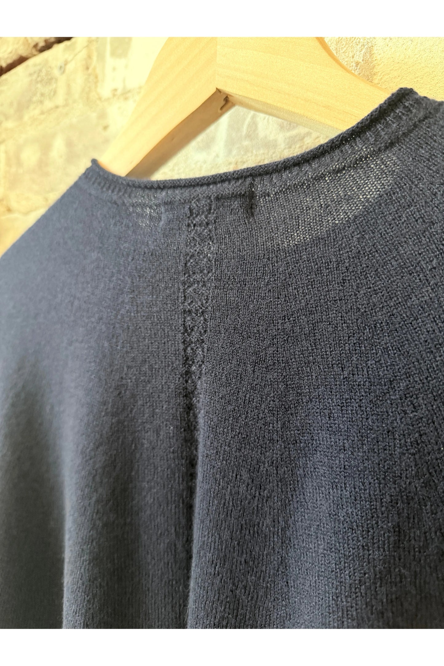 Airy Wool Crewneck Sweater - Navy - DUNE + SALT