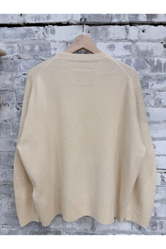 L/S Merino Jersey Knit Crew - Natural - DUNE + SALT