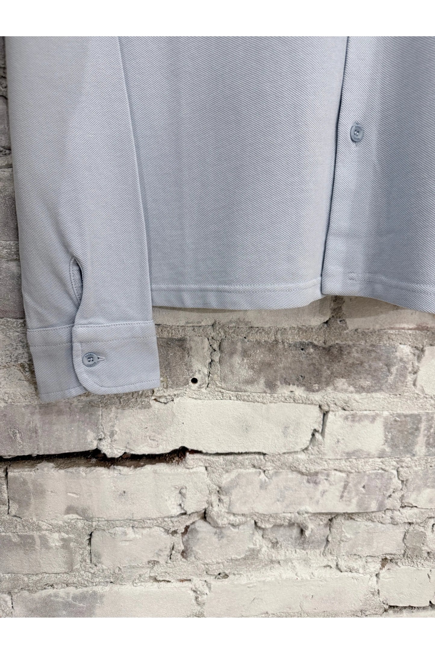 Piqué Slim Collar Shirt - Sky - DUNE + SALT