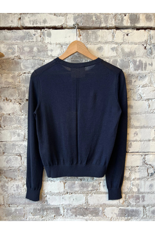 Wool Cashmere Knit Crewneck - Dark Night - DUNE + SALT