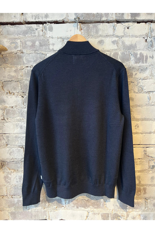 Sergio Zip Mock - Navy Multi - DUNE + SALT