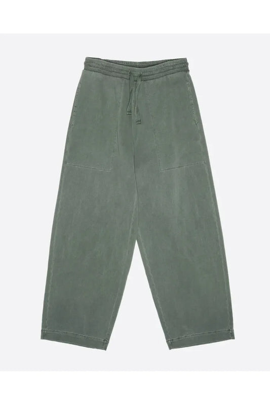 Reformer Twill Jersey Pants - Forest Green - DUNE + SALT