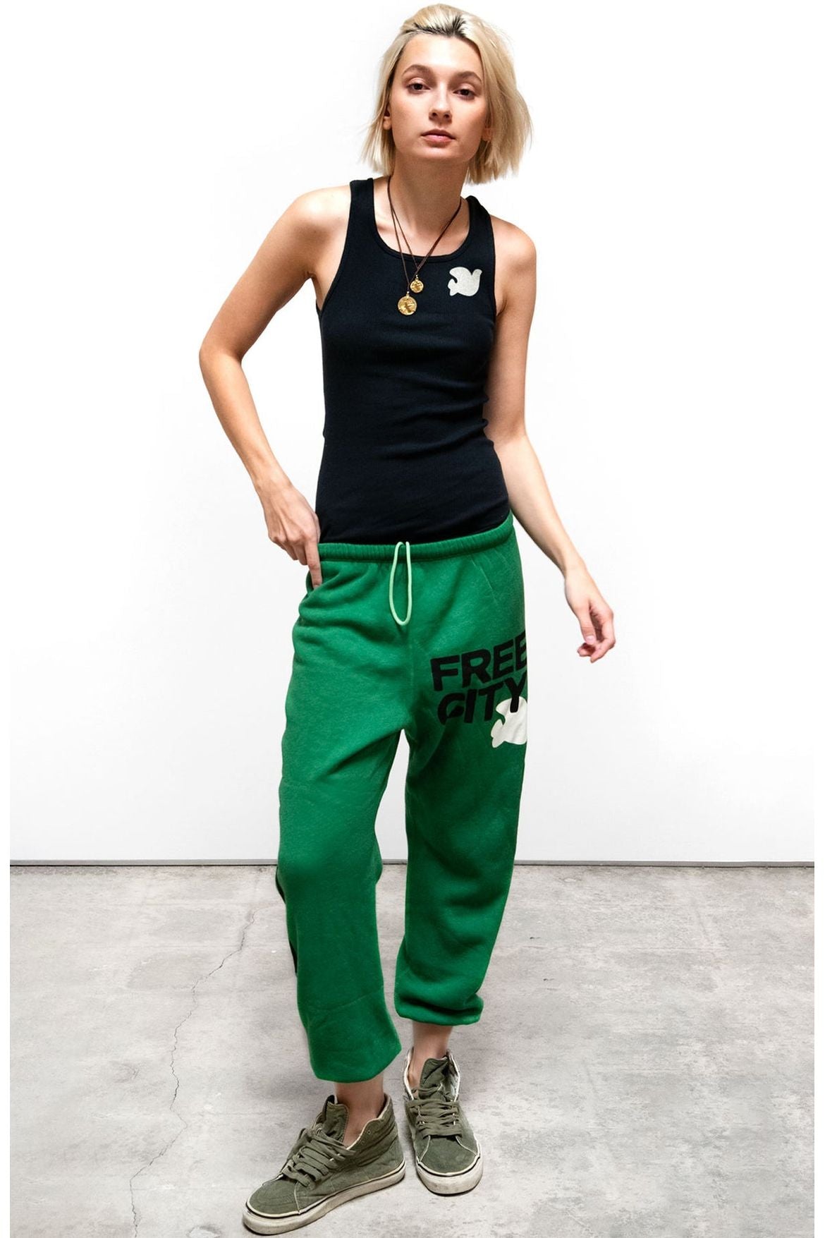 CIRCA'99 OG LETSGO OLDSCHOOL POLYBLEND/FLUFF sweat - school green - DUNE + SALT